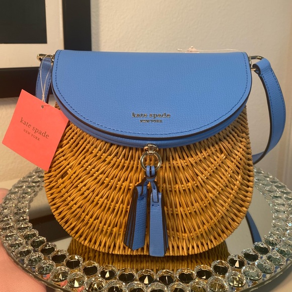 NWT Kate Spade Catch Wicker Crossbody Bag - Picture 9 of 13